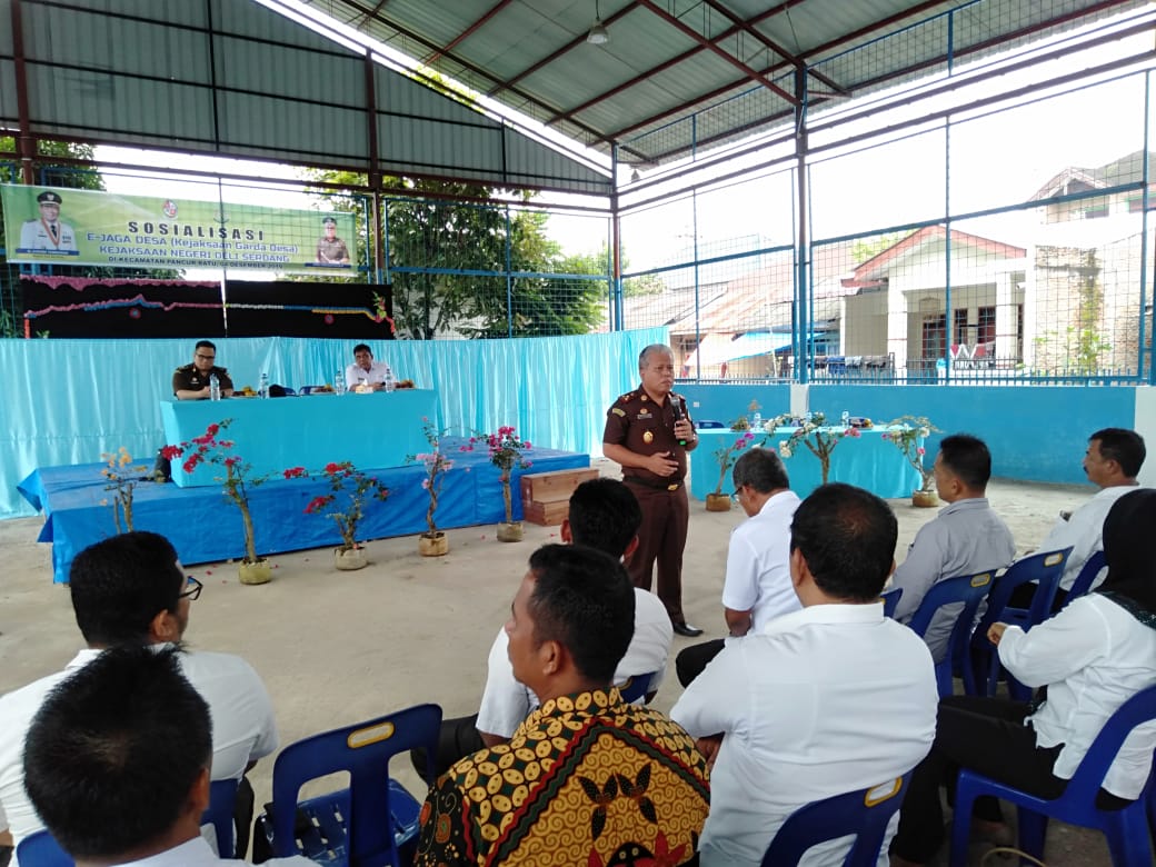 ROAD SHOW Kejaksaan Negeri Deli Serdang tentang Sosialisasi Program e- JAGA DESA ( JAKSA GARDA DESA) Di Kecamatan Pancur Batu Desa Perumnas Simalingkar Kab. Deli Serdang